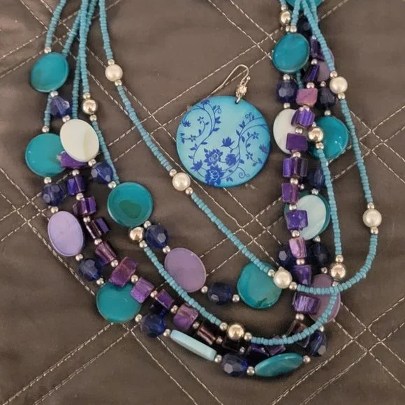 Lane Bryant Jewelry Lane Bryant Chunky Blue Beaded Necklace